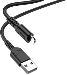 Cablu date Hoco Premium X62 USB-A to Lightning 2.4A 1.0m Negru 