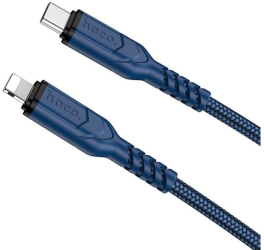 Cablu Date Si Incarcare Hoco Usb-C La Lightning Power Delivery 20W X59 Victory Lungime 1M Textil Blue 