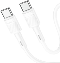 Cablu Date si Incarcare HOCO X83 Victory USB Type-C la USB Type-C 1m PD60W 3A Alb 