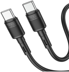 Cablu Date si Incarcare HOCO X83 Victory USB Type-C la USB Type-C 1m PD60W 3A Negru 