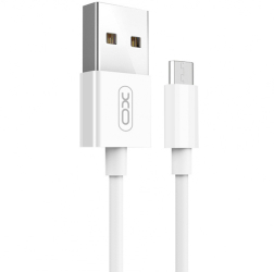 Cablu Date si Incarcare XO Design NB47 USB la MicroUSB 1m 2.4 A Alb 