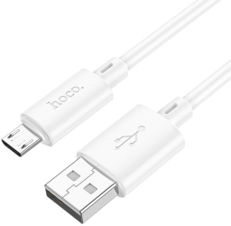 Cablu de date si incarcare Hoco X88 USB la Micro USB 2.4A 1m Alb 