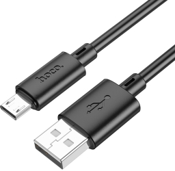 Cablu de date si incarcare Hoco X88 USB la Micro USB 2.4A Material TPE 1m Negru 