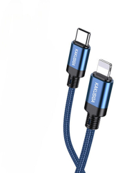 Cablu de Date si Incarcare Kakusiga KSC-970 Lightning la Type-C 27W 1m Albastru 