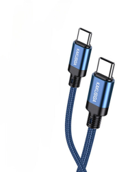 Cablu de Date si Incarcare Kakusiga KSC-970 Type-C la Type-C 60W 1m Albastru 