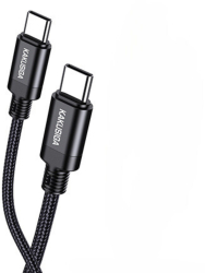 Cablu de Date si Incarcare Kakusiga KSC-970 Type-C la Type-C 60W 1m Negru 