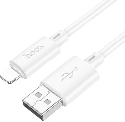 Cablu de date si incarcare rapida Hoco X88 USB la Lightning 2.4A 1m Alb 