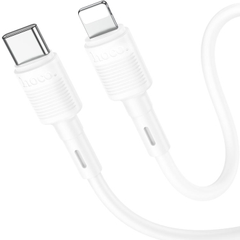 Cablu de Date si Incarcare Type-C / Lighting Hoco X83 PD20W 1m alb 