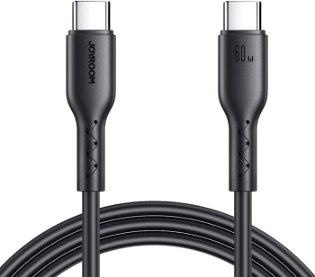 Cablu pentru incarcare si transfer de date Joyroom Flash SA26-CC3 USB-C la USB-C 60W 3A 480 Mbps 1 m Negru 