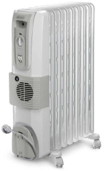 Calorifer electric cu ulei DeLonghi KH770925V Incalzire rapida 2500 W 60 mc 3 trepte putere 9 elementi Alb