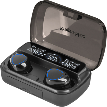 Casti Audio Wireless Kruger&Matz Tip In Ear Difuzor de 8mm Timp de redare 3h si Capacitate Cutie de 4 Incarcari Complete 