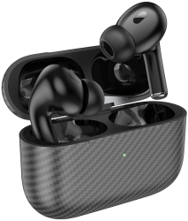 Casti Bluetooth Hoco EW47 Plus Capacitate 350mAh Autonomie 6 Ore Aspect carbon Negru 