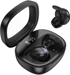 Casti Bluetooth Hoco EW65 Shadow Capacitate 500mAh Autonomie 4 Ore Afisaj Digital Negru 