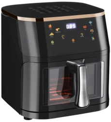 Friteuza cu Aer Cald 10L Fereastra Vizuala si Ecran Tactil Inteligent 2400 W 
