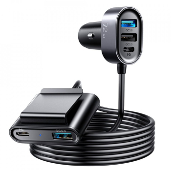 Incarcator auto Joyroom JR-CL05 3 Porturi USB si 2 Porturi USB-C 72W Negru 