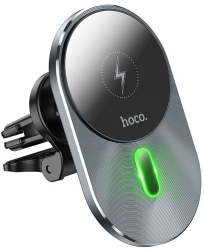 Incarcator Auto Wireless HOCO CA91 compatibil cu Magsafe Quick Charge 15W Negru 