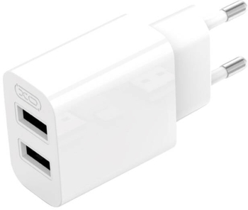 Incarcator de retea XO L109 2.4 A 2xUSB-A cu cablu USB-C alb 