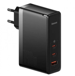 Incarcator EU 3in1 140W Cablu Type-C 1m P77 Policarbonat Baseus GaN5 Pro CCGP100201 P77 Policarbonat Black 