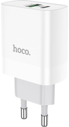 Incarcator retea HOCO C80A USB 1 X USB - 1 X USB Tip-C 20W Quick Charge - Power Delivery Alb 