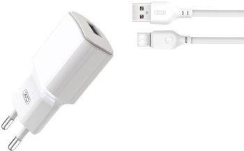 Incarcator retea XO L73 USB 12W 2.4A Cablu USB-C inclus Alb 