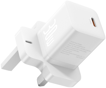Incarcator UK Type-C 30W P64 Policarbonat Baseus GaN5 P10110906213 00 P64 Policarbonat White 
