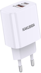 Incarcator usb / usb-c si cablu usb-c / lightning Kakusiga 20W alb 