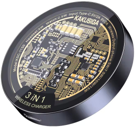 Incarcator Wireless Fast Charge 15W Magnetic Kakusiga KSC-1150 Negru 