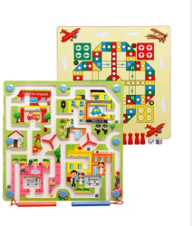 Joc 2 in 1 labirint Magnetic Ikaro Toys 