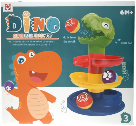 Jucarie interactiva bebelusi Toboganul dinozaur cu bile 3-6 luni 