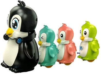 Jucarie magnetica Penguin Family - Pinguini care merg si canta 