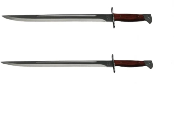 Pachet doua macete vanatoare model AK otel inoxidabil 61 cm argintiu