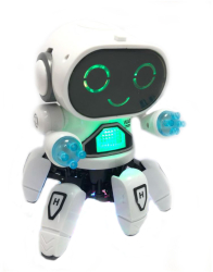 Robotel dansator SIKS® cu muzica si lumini alb