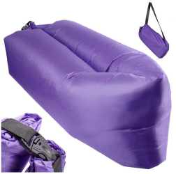 Saltea autogonflabila pentru camping plaja sau piscina tip sezlong 230 - 70cm culoare Violet