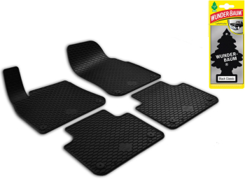 Set Covorase Auto Cauciuc Umbrella Pentru Volkswagen Touareg Inclusiv Hybrid 2018- . Porsche Cayenne 2018- + Odorizant Auto Bradut 
