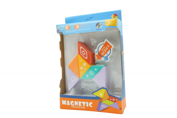 Set inteligent de constructie cu piese magnetice 6 piese pentru copii +3 ani multicolor 