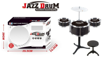 Set Tobe Jazz Drum - Jucarie Muzicala pentru Copii cu Scaun si 3 Tobe 