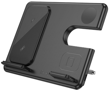 Statie de Alimentare pentru Telefoane Samsung Watch AirPods 15W - Hoco - Black 