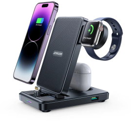 Statie de Incarcare Wireless pentru iPhone AirPods iWatch - JoyRoom JR-WQS02 - Negru 