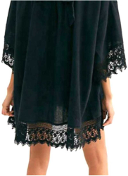Tunica Rochie de plaja aerisita usoara si delicata culoare Neagra Universala 
