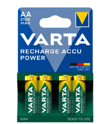 4 x baterii reincarcabile Varta Ready2use R6 AA Ni-MH 2100 mAh Conținutul pachetului 1x Blister