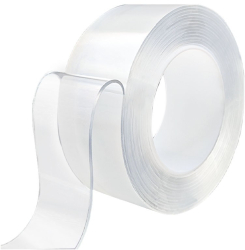 Banda Dublu Adeziva Flippy Transparenta Rezistenta la Apa Reutilizabila Tehnologie Nano 50mm x 1mm x 5m Fara Urme 