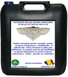 DETERGENT SPECIAL PENTRU CANDELABRE SI APLICE DE CRISTAL ARCA LUX 20 L 