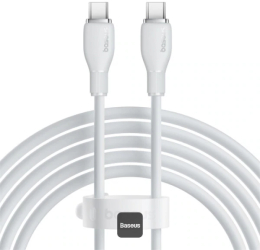 Cablu Baseus Pudding USB-C-USB-C alb 