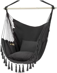 Hamac suspendat tip leagan confortabil balansoar boho pentru interior si exterior scaun tip hamac pentru terasa si gradina accesorii rela 