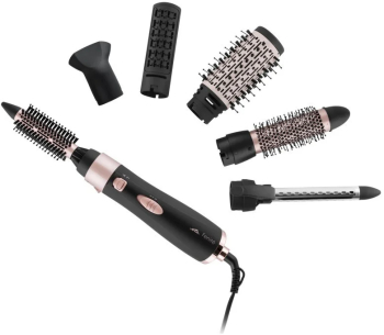 Perie ondulatoare cu aer cald si ionizare ETA Fenite 5321 90010 black edition 1000 W 6 accesorii