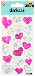 Set stickere Pattern hearts 20 bucati 