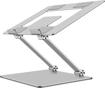 Suport pentru laptop pliabil din aluminiu reglabil pe inaltime design ergonomic si sistem de racire. 