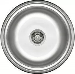 Chiuveta bucatarie din inox cu 1 cuva CORNETTO ZHC 0803 rotunda finisaj satinat 