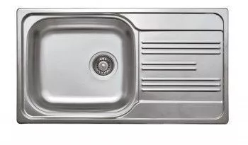 Chiuveta bucatarie din inox cu 1 cuva si picurator XYLO ZEX 0113 dreptunghiulara finisaj satinat 