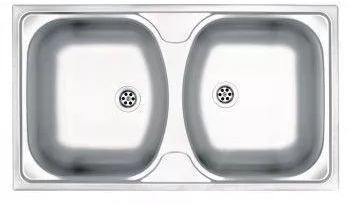 Chiuveta bucatarie din inox cu 2 cuve TECHNO ZMU 3200 dreptunghiulara finisaj mat 